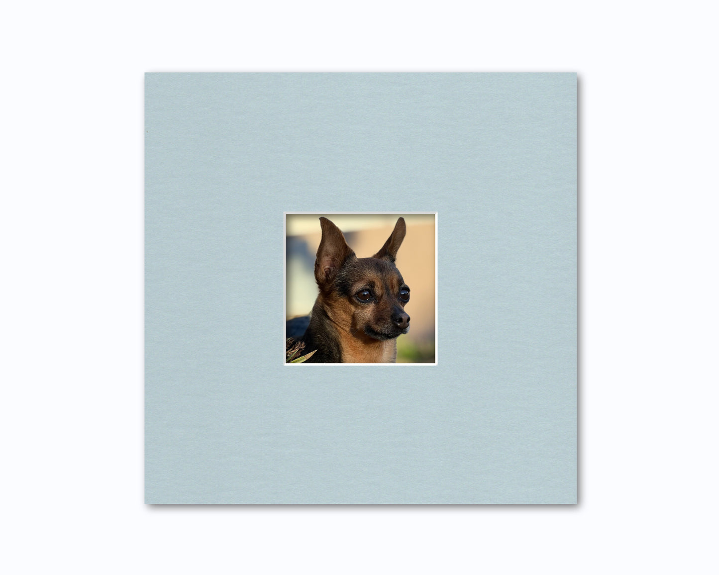 10x10 Mat for 4x4 Photo | Premium White Core Matboard