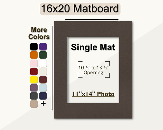 16x20 Mat for 11x14 Photo | Premium White Core Matboard