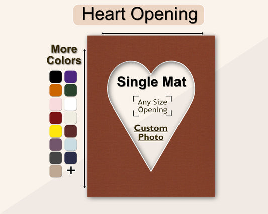 Heart Opening Single Mat | Choose Your Size | Premium White Core Matboard