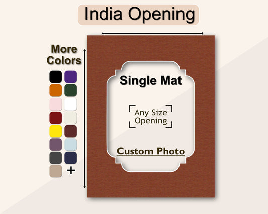 India Opening Single Mat | Choose Your Size | Premium White Core Matboard